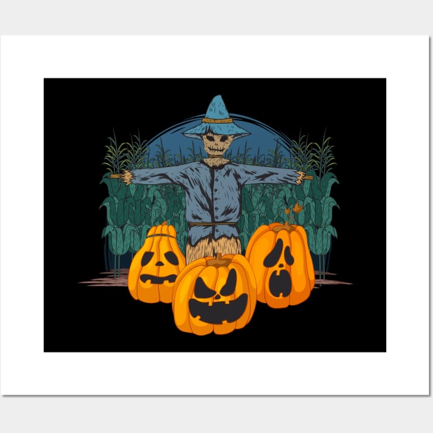 Fall Scarecrow Wall Art by AngelFlame